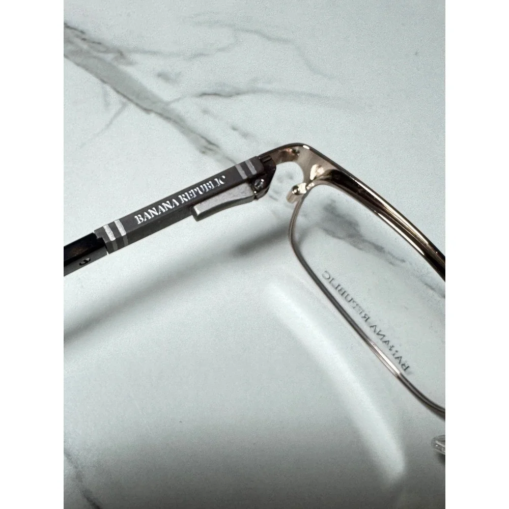 Banana Republic Roman Dark Brown Stainless Steel Rectangular Frames 52-19-140